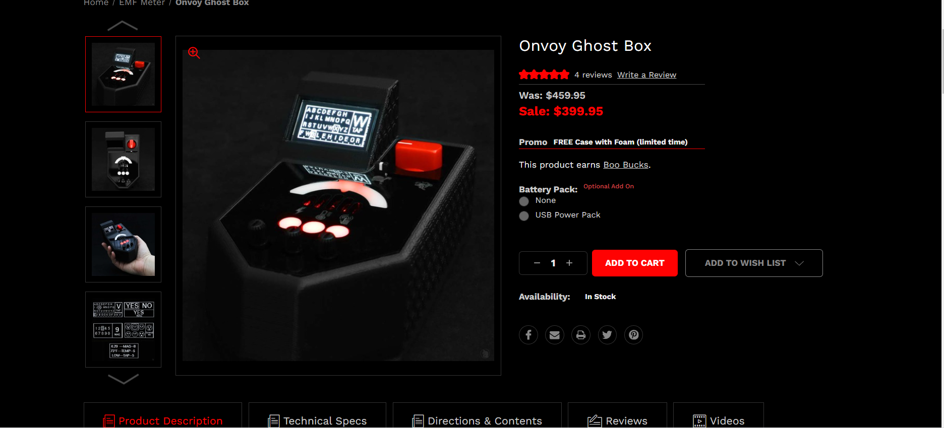 Onvoy Ghost box from Ghoststop